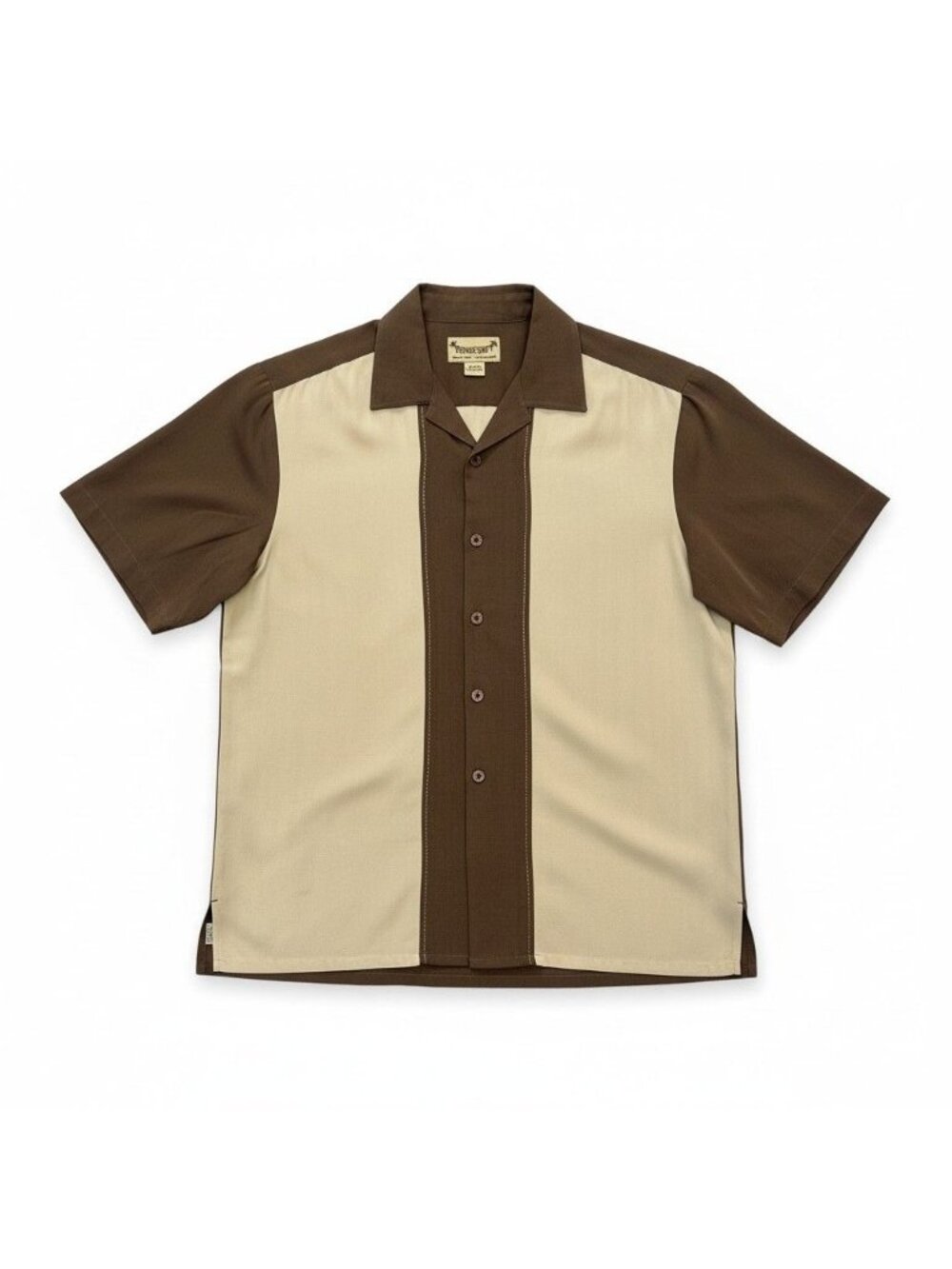 Men's Bowling Shirt, Medium, Paridise Cove, 100% silk